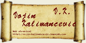 Vojin Kalimančević vizit kartica